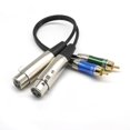 thumbnail image 2 of Cable de Interconexión de Enchufe doble Sunnimix XLR hembra a 2-RCA Macho 2x1ft, 2 of 8