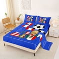 thumbnail image 2 of Erosebridal Cartoon Soccer Trophy Bed Sheets,Western Football Sport Games King Sheets For Kids Teens 4pcs, 2 of 6