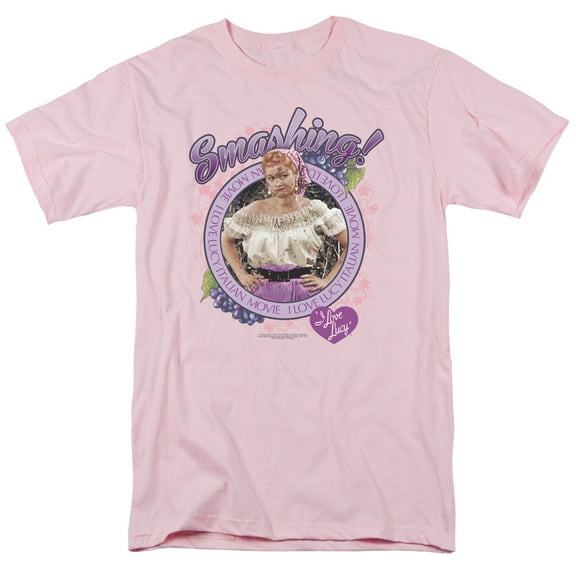 I Love Lucyashing S/S Adult 18/1 T-Shirt Pink