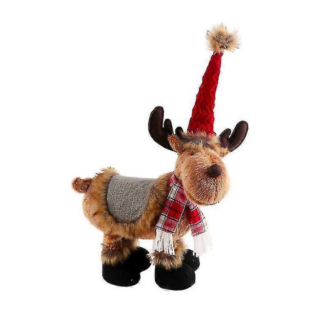 Muñeco de Alce Navideño KAIYANG de Peluche Ciervo Reno para Decoración de Navidad y Fiesta