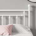 thumbnail image 3 of Einfach Queen Size Metal Platform Bed Frame with Victorian Style Headboard & Footboard, Under-Bed Storage, White, 3 of 8