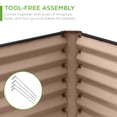 thumbnail image 6 of Best Choice Products 6x3x2ft Outdoor Metal Raised Garden Bed for Vegetables Flowers Herbs - Dark Brown Wood Grain, 6 of 8