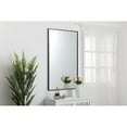 thumbnail image 3 of Metal frame rectangle mirror 30 inch in Black, 3 of 5