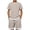 Beige, variant on Kids Boys Set 2 Piece Short Sleeve Shirt Shorts Matching Boys Clothing,White,6-7 Years