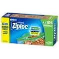 thumbnail image 1 of Bolsas de almacenamiento de alimentos Ziploc EasyGuide Texture, paquete de 105, 1 of 7
