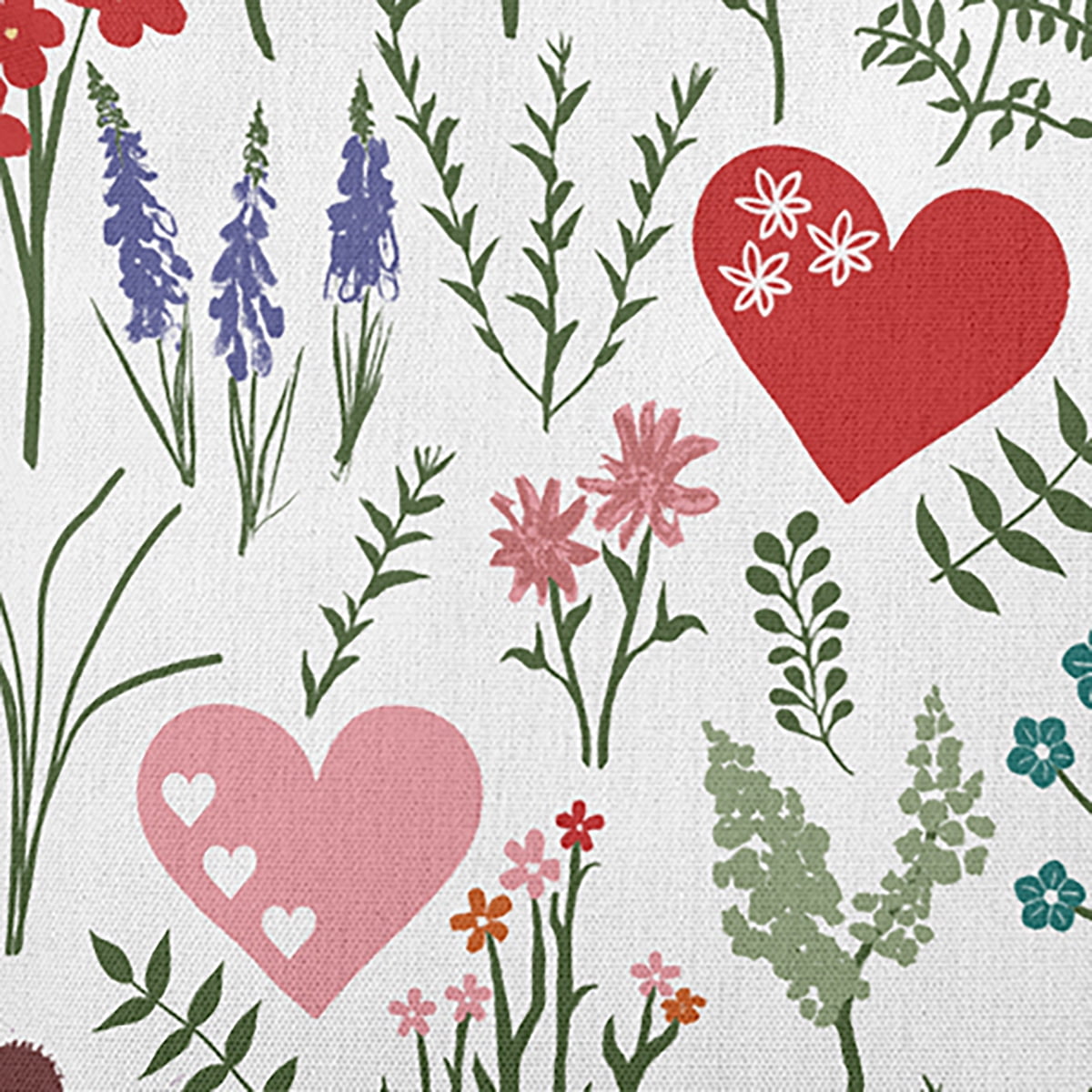 20" x 20" Simply Daisy Valentine Garden Polyester Indoor/Outdoor Pillow, White Qty 1