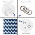 thumbnail image 5 of Navy Blue White Waterproof Fabric Shower Curtain,Abstract Waves Water Ripple Striped Waterproof Fabric Shower Curtain for Bathroom Curtains Bathtubs Hotel Shower Curtains with 12 Hooks Long 72x78in, 5 of 8