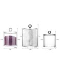 thumbnail image 3 of Coofit Bathroom Storage Jar Round: 3PCS Clear Toothpick Dispenser Makeup Cotton Holder, 3 of 8
