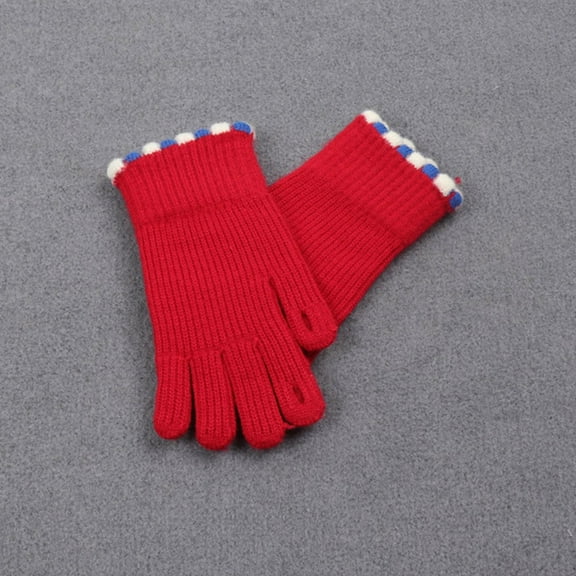 LIBRCLO Womens Cold-proof Touch Screen Warm Knitted Gloves