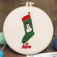 thumbnail image 1 of DIY Christmas Embroidery Kit for Beginners - Practice DIY Needlepoint Project for Handmade Holiday Tree Decorations, 1 of 3