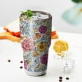 thumbnail image 3 of 30oz Pioneer Flower Tumblers Stainless Steel Tumbler with Lid and Straw,Vacuum Insulated Double Wall Travel Tumbler Cups Mug with Cleaning Brush for Coffee,Tea, 3 of 7