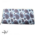 thumbnail image 2 of Blue Paisley Print Zip Wallet Clutch Easy to Hold & Carry 8 x4", 2 of 5