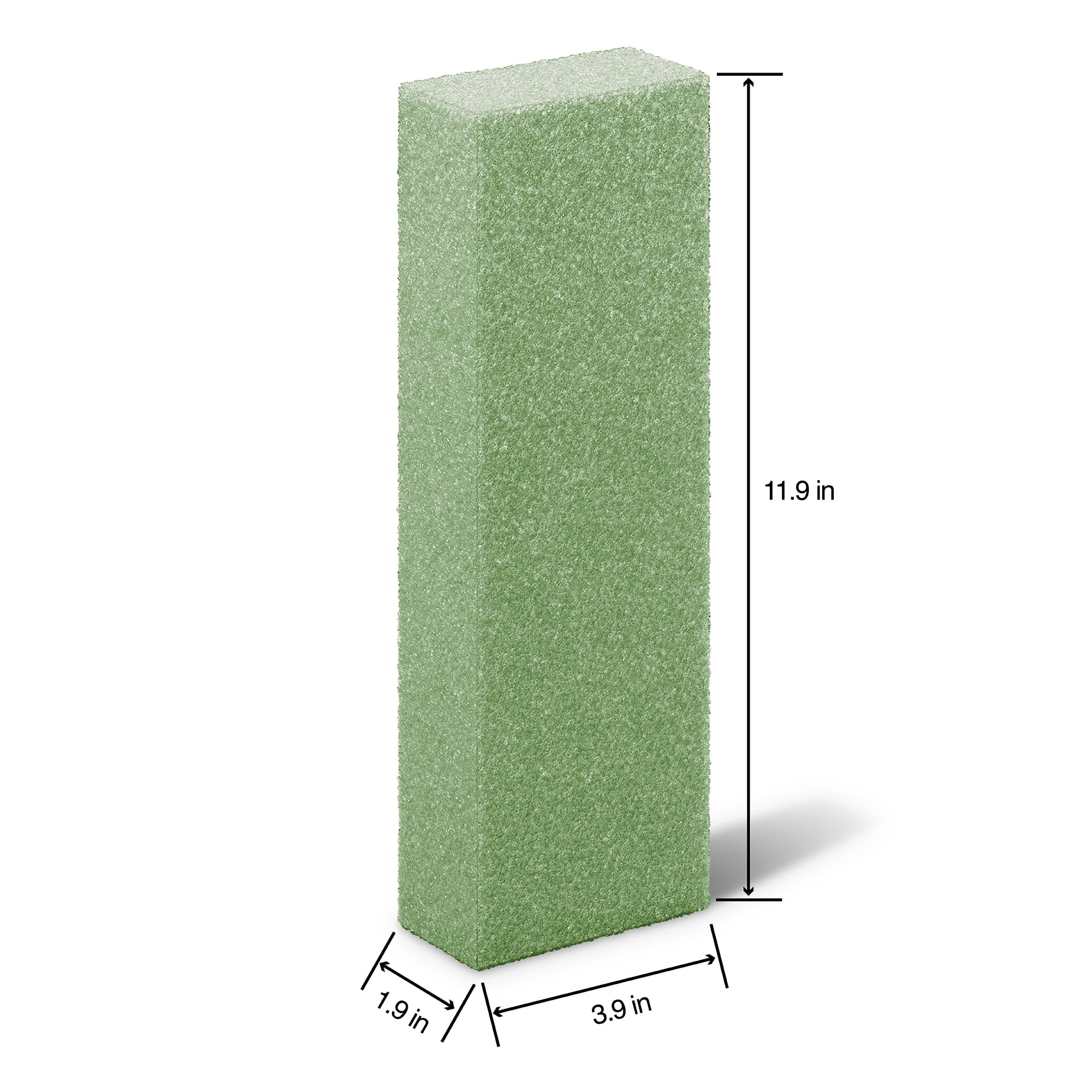Floracraft FloraFōM 12" Green Foam Block - Floral Foam for DIY Decoration, Weddings, Birthdays, and Parties - Bulk 24 Pack