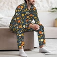 thumbnail image 7 of Cauagu Pumpkins And Sunflowers2 Print Men's Long-Sleeve Pajama Set,Soft Button-Front 2Pjs for Men Long Sleeve Men’s Sleepwear-Large, 7 of 7