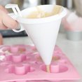 thumbnail image 4 of 1pc Kitchen DIY Convenient Chocolate Candy Funnel Mold White Foodgrade Plastic Pancake Cream Batter Dispenser, Black Small Paper Cup Bakeware Tool, 4 of 5