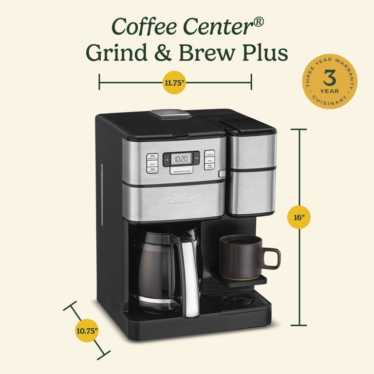 Cuisinart, Coffee Maker, SSGB1NAS 12-Cup Stainless Black, Grind