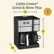 Cuisinart Coffee Center Grind and Brew Plus, Built-in Coffee Grinder, Coffeemaker and Single-Serve Brewer with 6oz, 8oz and 10oz Serving Size, Black/Silver, SS-GB1NAS