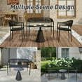 thumbnail image 6 of Vmopu Black Patio Furniture Set 3 Pieces Outdoor Rattan Chair Wicker Garden Conversation Bistro Sets for Yard,Pool or Backyard, 6 of 10