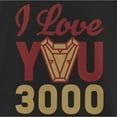 thumbnail image 2 of Girl's Marvel Iron Man I Love You 3000 Arc Reactor Graphic Tee Black X Small, 2 of 4