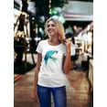 thumbnail image 2 of Watercolor Blue Parrot T-Shirt Women -Image by Shutterstock, Female Large, 2 of 4