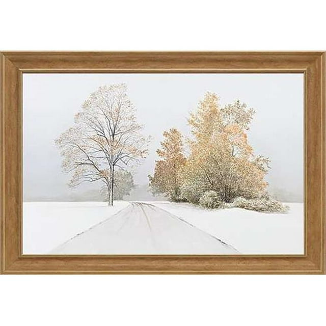 North American Art N2067 22 x 34 Po Automne Neige Encadrée Art Print