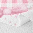 thumbnail image 5 of Manfei 3D Alphabet Print C Quilt Full,Pink Dreamy Bowtie Full Bedspread Sets,3pcs,1 Coverlet and 2 Pillowcases, 5 of 7