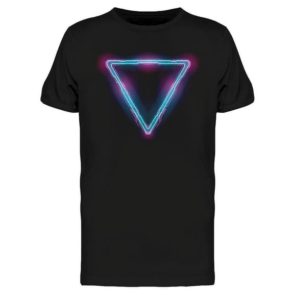 Neon Illuminated Triangle T-Shirt Men -Image by Shutterstock, Male Medium