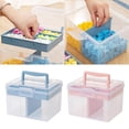 thumbnail image 2 of Stackable Craft Storage Box Plastic Adjustable Storage Containers with Carry Handle Transparent Containers Organizer, 2 of 8