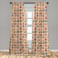 thumbnail image 5 of Ambesonne Duck Curtains, Cartoon Motifs Rubber Ducks, Pair of 28"x95", Multicolor, 5 of 5
