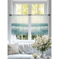 thumbnail image 4 of Light Blue Coastal Sheer Curtains for Living Room Bedroom Summer Beach Seaside Ocean Sheer Curtains 45 Inch Long 2 Panels Set Light Filtering Curtain Window Treatments Drapes for Dining Room, 4 of 6