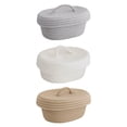 thumbnail image 6 of Round Cotton Rope Storage Basket with Lid Woven Baskets Soft Small Decorative Boxes Organizer Bins for Home Bathroom Decor and Organizing Blue, 6 of 9