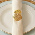 thumbnail image 3 of Fennco Styles Stylish Pineapple Metal Napkin Rings - Set of 4, 3 of 4