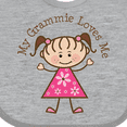 thumbnail image 4 of Inktastic My Grammie Loves Me Girls Baby Bib, 4 of 4