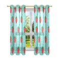 thumbnail image 7 of Yayeee Window Curtains Set of 2 for Living Room Light Filtering 63"x52", Strawberry Pattern, 7 of 7