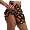 thumbnail image 2 of Domzest Women's Pleated Athletic Skirts High Waisted Tennis Skirt Bohemian Floral Print designs for Golf Running Workout Saffron 3XL, 2 of 6