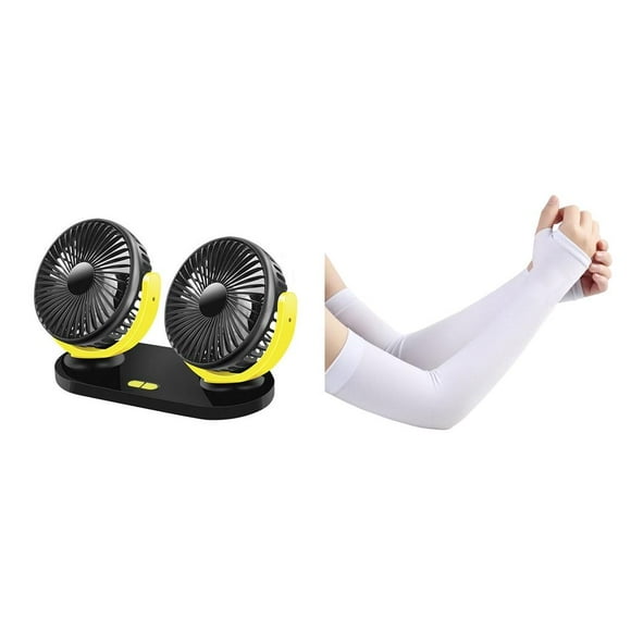 Mini Ventilador eléctrico Sunnimix doble cabeza 3 velocidades Ventilador automático USB