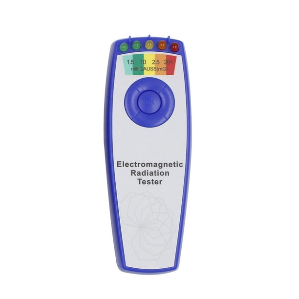 Injueey Probador de campo electromagnético Home Hotel 0-20 Milligauss Medidor de detección Detector alimentado por batería Equipo de caza Electrónica miscelánea Azul