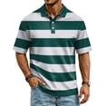 thumbnail image 2 of Men's Polo Shirts Short Sleeve Cotton Pique 3 Buttons Golf Shirts Classic Fit Casual Performance T-Shirt, 2 of 6