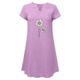 thumbnail image 4 of Sexy Vestidos Cortos de Verano para las Mujeres 2025 Moda Suelta de Ocio Vestido de Manga Corta con Cuello en V, Vestido Casual de Rodilla, 4 of 7