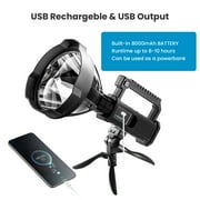 Tenozek Rechargeable Flashlights High Lumens, 100000 Lumens Super Bright Spotlight Waterproof LED Handheld Flash Light for Camping, Fishing, Hunting, Emergencies