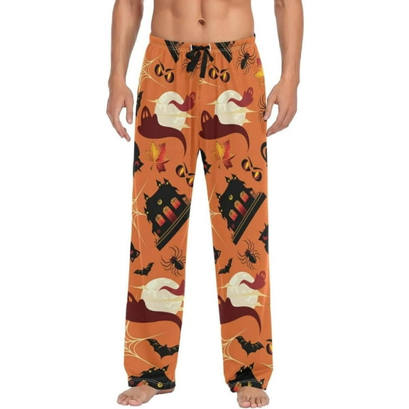 GZHJMY Halloween Pumpkin Pajama Pants, Mens Lounge Pants Super Soft Men Pajama Bottoms, Christmas New Year Birthday Father's Day Gifts, XX-Large
