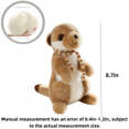 thumbnail image 3 of Lifelike Wild Animals Meerkat Stuffed Animals Toy-Soft Scarf Mongoose Plushies Gifts for Animal Lovers, 3 of 5