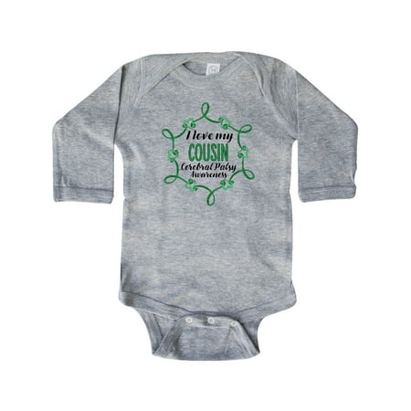 

Inktastic I Love My Cousin Cerebral Palsy Awareness Gift Baby Boy or Baby Girl Long Sleeve Bodysuit