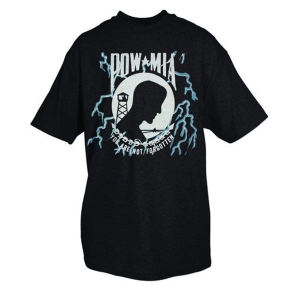 Fox Outdoor Products Themed One-Sided POW/MIA.Not Forgotten Imprinted T-Shirt, X-Large