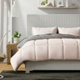 thumbnail image 5 of Dawn Fully Reversible Down Alt Comforter in Pink, Twin XL Size, Pink to Gray Reversible Comforter, 5 of 6
