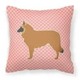 thumbnail image 2 of Carolines Treasures BB3661PW1818 Belgian Shepherd Checkerboard Pink Fabric Decorative Pillow, 2 of 5