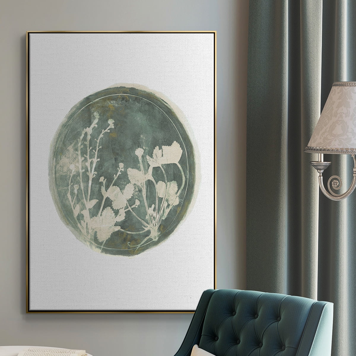Strawberries and Forge I Framed Premium Gallery Wrapped Canvas - Ready to Hang - 27 x 41 - Gold Floating Frame