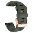 thumbnail image 1 of Watch Bands For Garmin Fenix 7s / 6s Pro / 5s Plus / Instinct 2s , Horizontal Stripes Silicone 20mm Strap With Rose Gold Buckle, 1 of 3