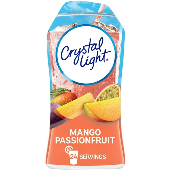 Crystal Light Liquid Mango Passionfruit Naturally Flavored Drink Mix, 1.62 fl oz Bottle, Pack of 5