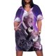 thumbnail image 1 of Vestido de playa de estilo coreano para mujer traje holgado con bolsillo y estampado de gato en el espacio ropa elegante para mujer, 1 of 7